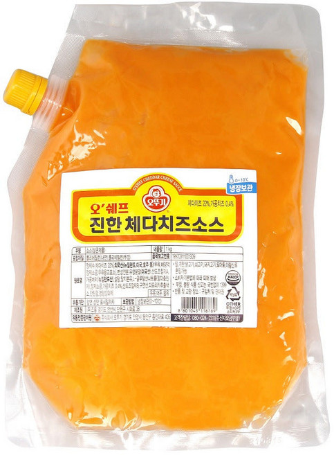 오뚜기 오쉐프 진한 체다치즈소스 1kg, 2개