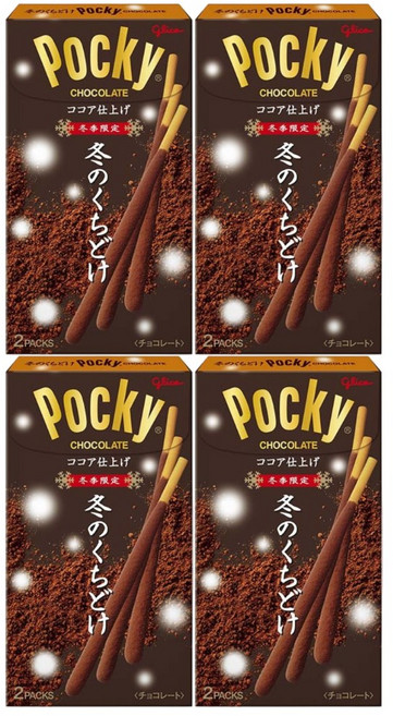 일본 글리코 포키 초코 코코아맛 겨울한정 스낵, 25g, 4개
