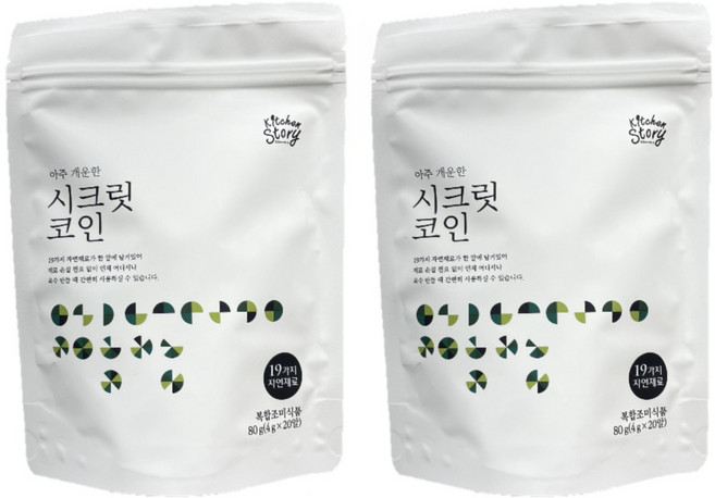 빅마마 씨크릿 코인 동전 육수 캠핑요리 만능육수 이혜정 시크릿코인 개운한맛, 80g, 2개