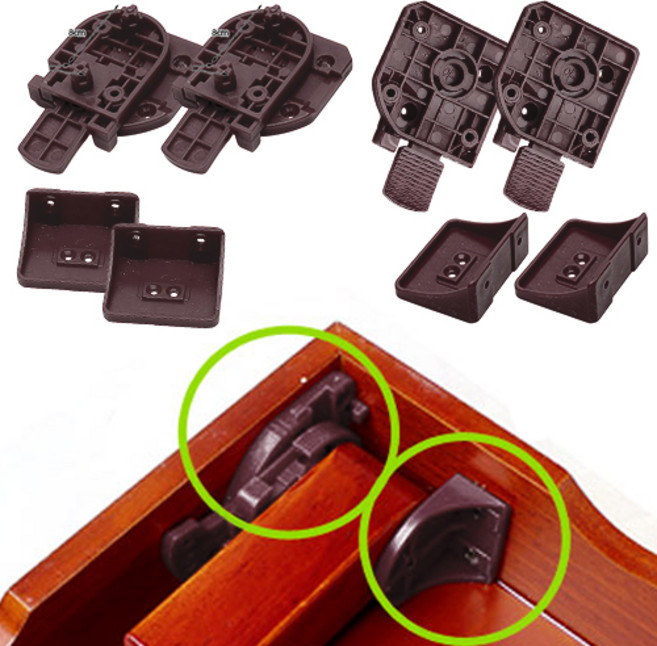 원터치 밥상다리부속 1조세트 엔틱 (나무 접이식 밥상다리 교자상 부품 가구부속 가구다리 좌탁 테이블 조립 가구만들기), 나사없음X