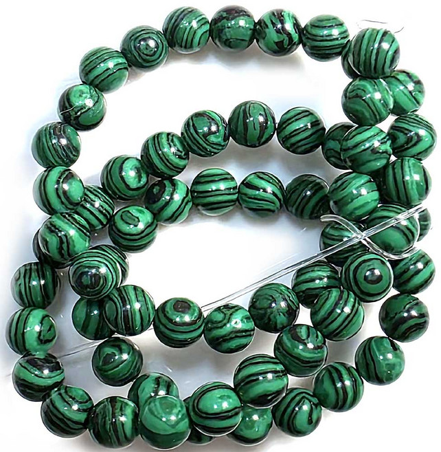 all 줄원석 6mm 일반 한줄 원석선택, 공작석 그린