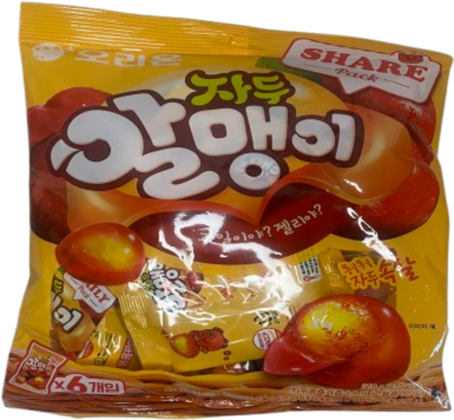 몽글몽글마켓 오리온 자두알맹이 젤리, 36g, 6개