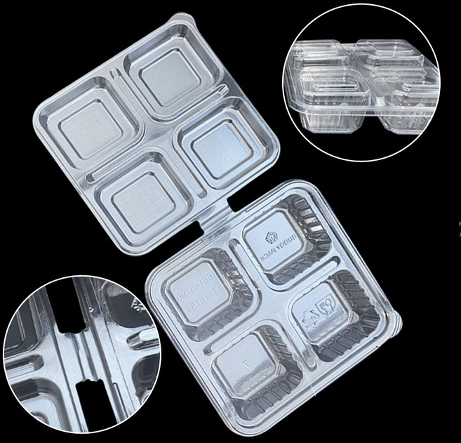 배달용 반찬통 밑반찬 4칸 나눔 접시 용시 용기 400개