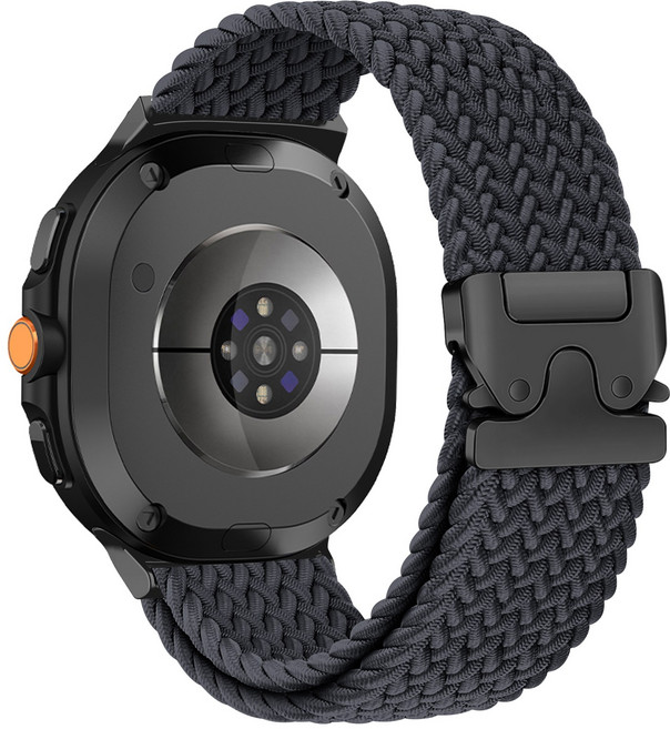 밴드톡 갤럭시워치8 호환 40/44/46mm클래식 파라슈트 스타일 버클 브레이드 스포츠 루프 스트랩, 미드나이트