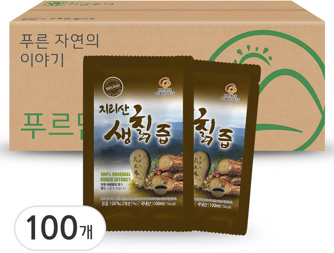 푸르담 지리산 생칡즙, 100ml, 100개