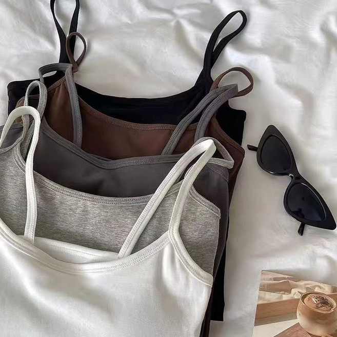 細肩帶顯瘦打底抹胸上衣