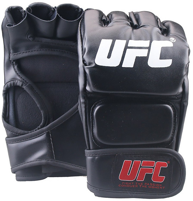 UFC 글러브 이종격투기 권투 복싱 주짓수 오픈핑거 글러브, 1세트, 블랙