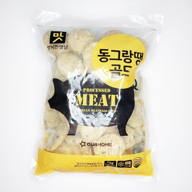 아워홈 행복한맛남 동그랑땡골드 국산돼지고기, 1개, 1kg