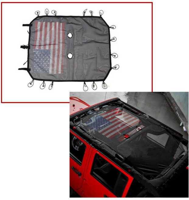 지프 호환 썬쉐이드 햇빛가리개 가림막 탑커버 지붕망 모기장 지프악세사리 지프용품, JL 알렬 썬쉐이드, 1개