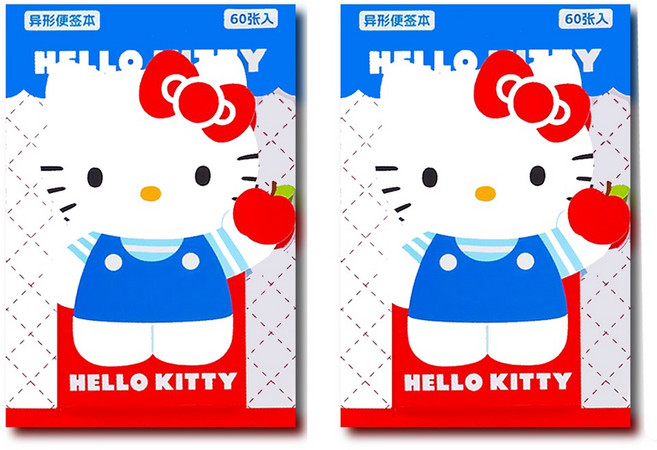리리월드 산리오 정품 귀여운 헬로 키티 점착 메모지, 2개입