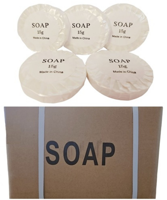 고급 일회용비누(원형) /원형미니비누, 1000개입, 15g