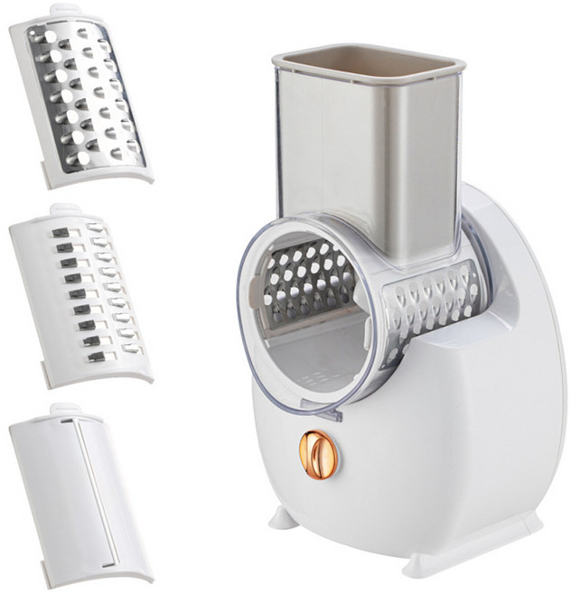 SMABAT 전동 다용도 채칼 다용도 채칼세트 가정용 채썰 만능채칼 전동 채썰기 USB 충전 전동 채칼 화이트 그린, 1개