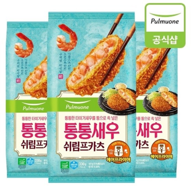 풀무원 통통새우 쉬림프카츠 330g 3개