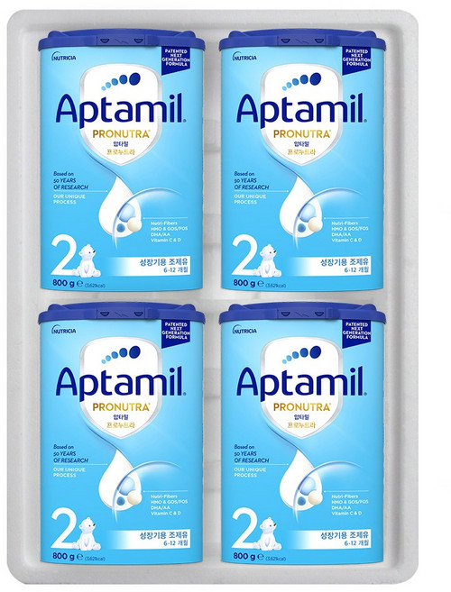 압타밀 프로누트라 어드밴스 HMO 분유 2단계, 800g, 4개