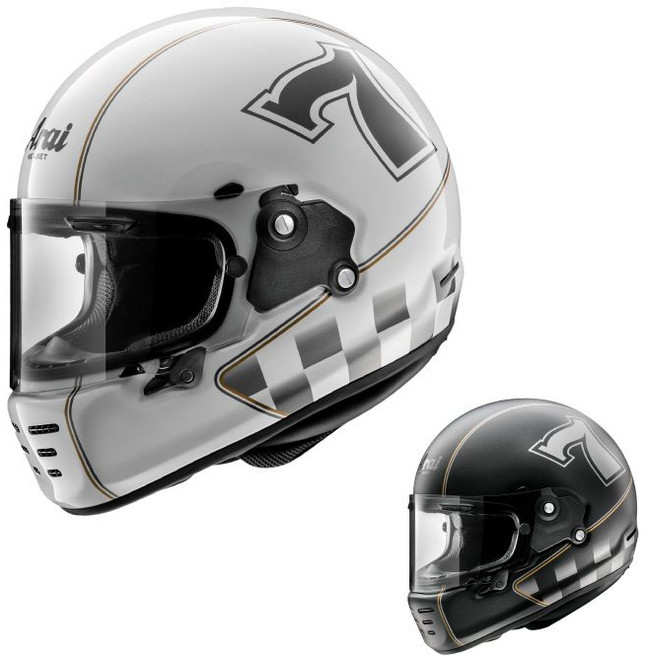 아라이 Arai 라피드 네오 카페 레이서 풀페이스 오토바이 헬멧, 화이트