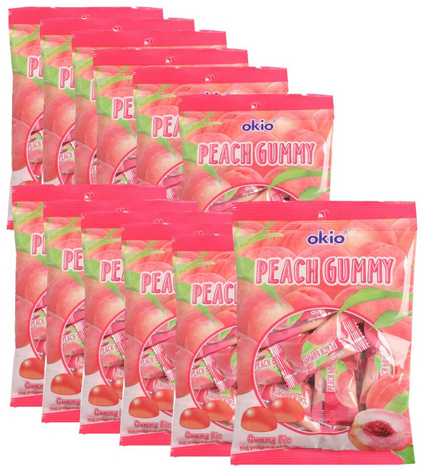 오키오 복숭아구미 젤리, 100g, 12개