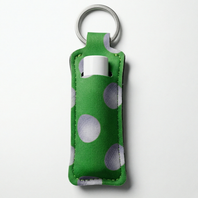 뮤트아웃 립밤 키링 립스틱 케이스 홀더 백참 열쇠고리, 1개, 골프