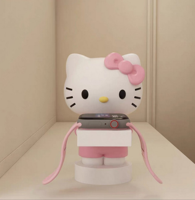 스마트워치 애플워치 충전 스탠드 헬로키티 고양이 테마 장식품 실내소품 인테리어용