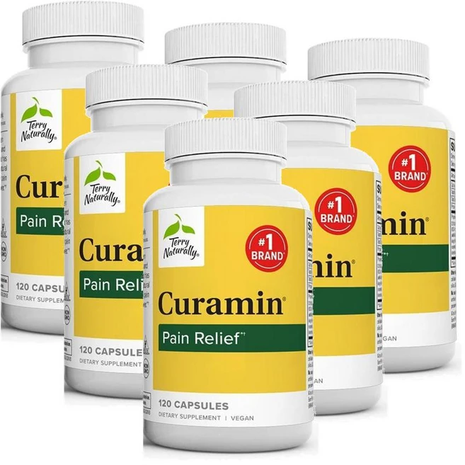테리 내추럴리 큐라민 페인 릴리프 보스웰리아 커큐민 캡슐 Terry Naturally Curamin Pain Relief, 6개, 120정 - 쿠팡