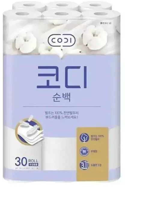코디 순백 3겹 화장지 25m 30롤 1팩 (30롤), 1개