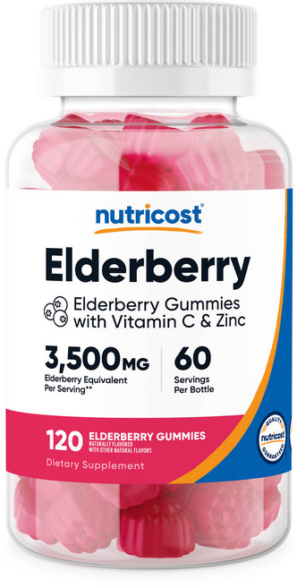 뉴트리코스트 엘더베리 베어구미 3500mg 120구미 1병, 120정, 1개