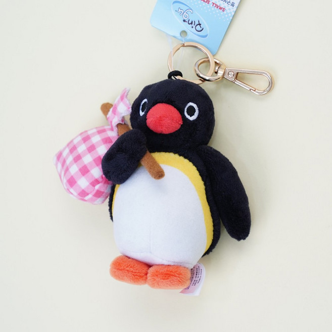 핑구 보따리 스탠딩 인형 가방고리, 10cm, 블랙, 1개