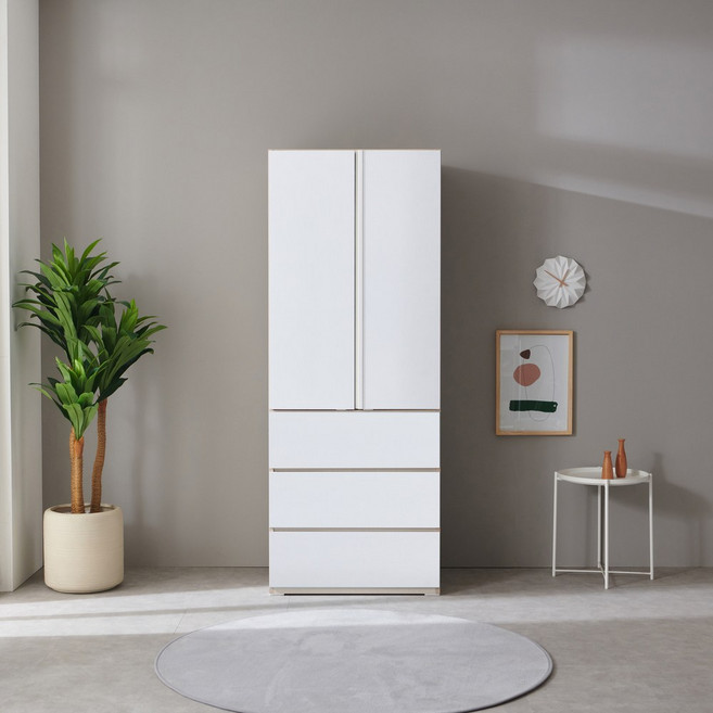 동서가구 루오르 3단 서랍 옷장 DF645491, 화이트