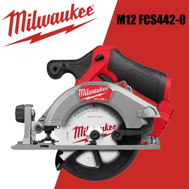 밀워키 M12 FCS442-0 연료 ™ SUB 소형 원형 톱 LED 조명 브러시리스 무선 날카로운 절단 베어 머신 전동, 01 M12 FCS442-0, 01 CHINA