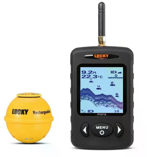어군 탐지기 무선 수중 어탐기 음파 탐지기 센서 에코 사운더 알람, FFW718LABlack, 러시아