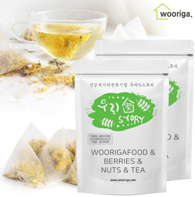 우리가스토리 국내산 국화차 100티백 국화꽃차 감국차, 1g, 100개입, 1개