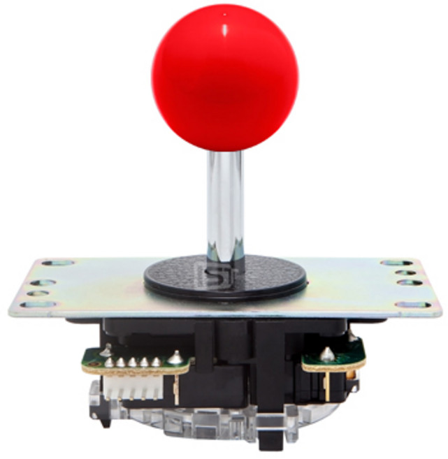 아이에스티몰 산와 JLF 4각 아케이드 게임 레버(JLF-TP-8YT), 1개, 레드