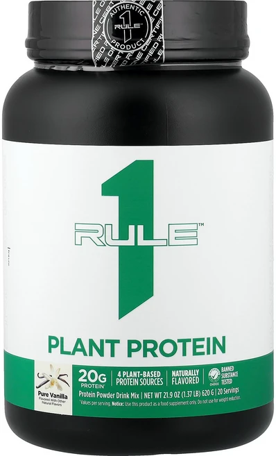 Rule One Proteins Plant Protein Pure Vanilla 1.37 lb 620 g, Rule One Proteins, Plant Prote, 620g, 1개 - 쿠팡