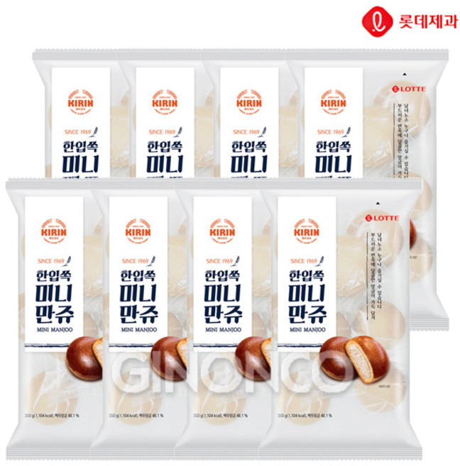 롯데 한입쏙 미니만쥬, 350g, 8개