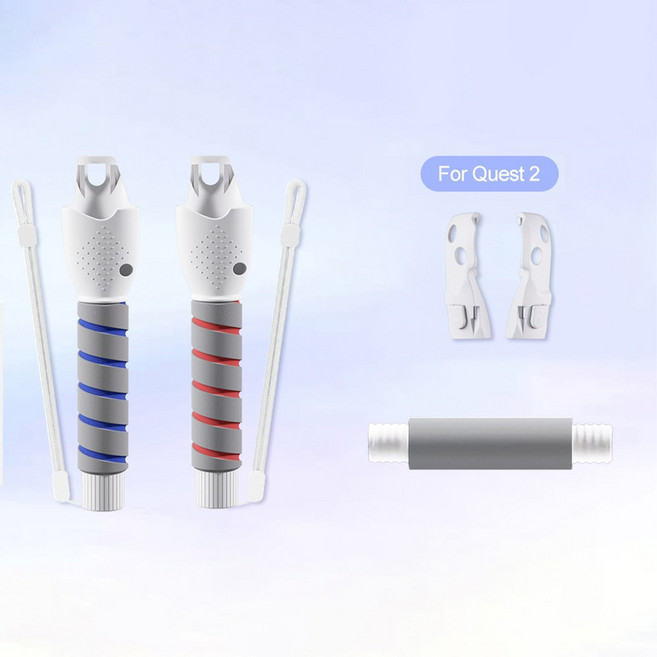 Meta/Oculus Quest 2 액세서리용 컨트롤러 그립 긴 팔 핸들 야구 배드민턴 비트 세이버 VR 게임 강화, 1 pair