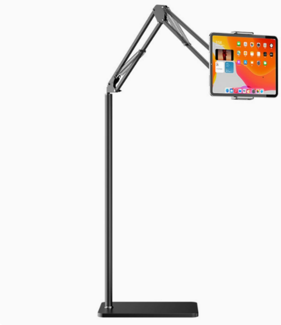하니모아 140cm 자바라 스탠드 핸드폰 테블릿 휴대폰 거치대, 1개, 2세대 블랙(테블릿/스마트폰)