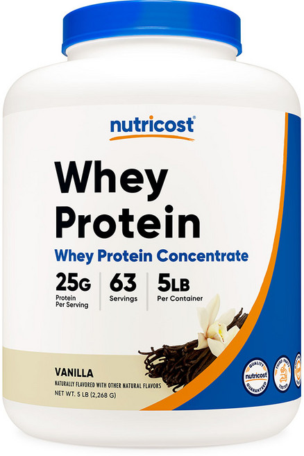 뉴트리코스트 WPC 웨이프로틴 맛있는 단백질 보충제 2268g 바닐라맛 1개, 2.268kg