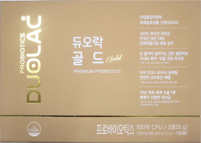 [약국판매제품] 듀오락 골드 프로바이오틱스 10포 1개, 듀오락 골드 유산균 프로바이오틱스 2.5gx130포 6, 6개