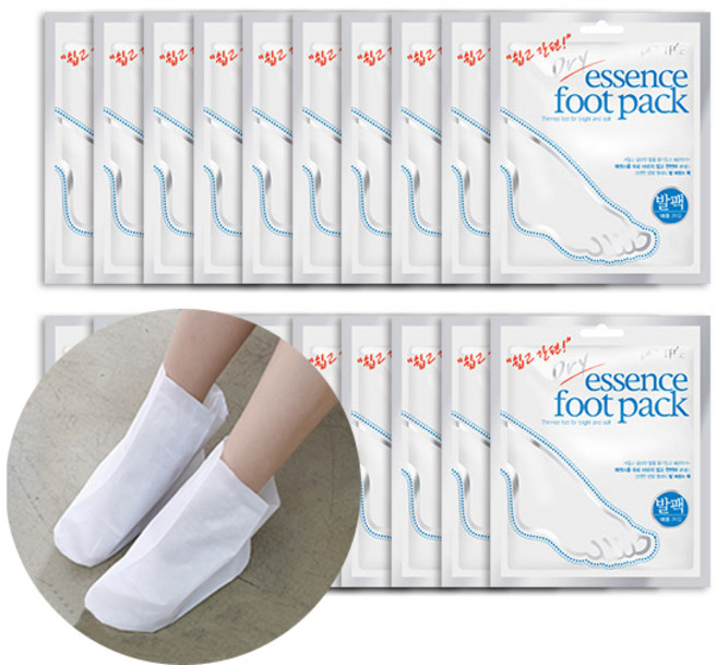 쁘띠페 드라이에센스 풋 팩, 2개입, 20개