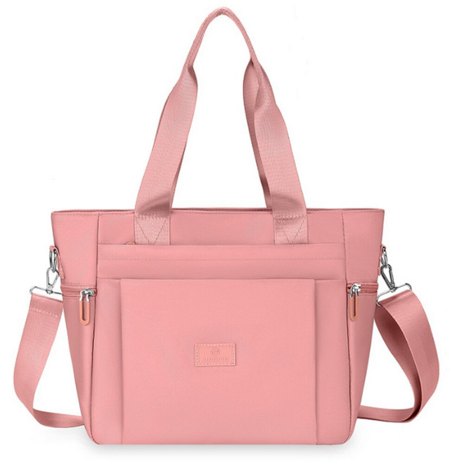 JINGPIN 尼龍斜背包, -粉色側背包