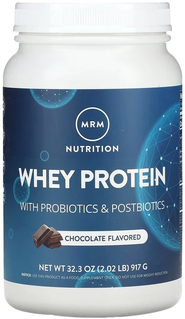 MRM 유청 단백질 프로바이오틱 및 포스트바이오틱 함유 초콜릿 917g(2.02lbs), 1개, 917g - 쿠팡