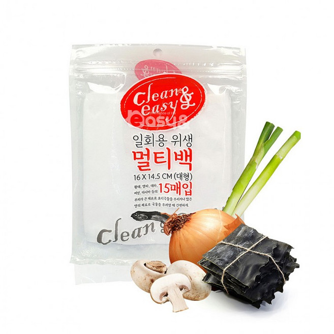 10개 일회용 위생 멀티백 대형 16x14.5cm 15매 육수망 티백주머니 차거름망 국물백, 1개