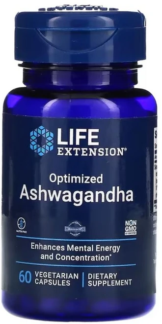 라이프 익스텐션 Optimized Ashwagandha 아쉬와간다 베지 캡슐 60정, 1개 - 쿠팡