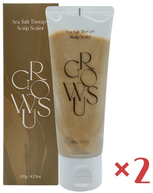그로우어스 씨솔트 테라피 두피 스케일러, 120g, 2개 - 쿠팡