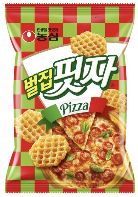 농심 벌집핏자 90g열개(반박스)+포켓몬 스티커 5장, 90g, 5개