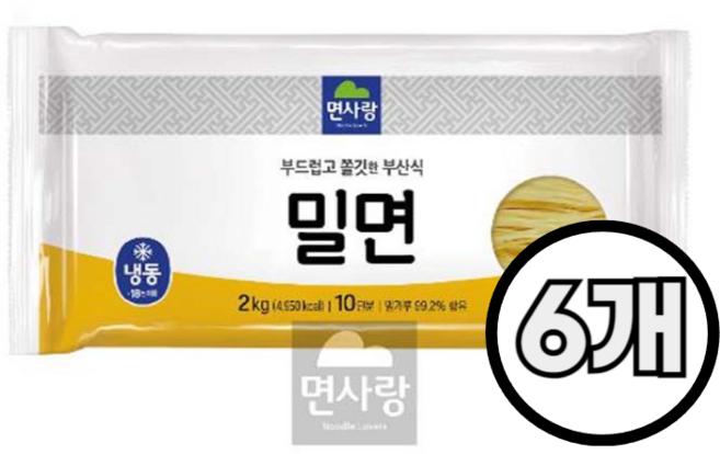 면사랑 냉동 밀면 2kg, 6개