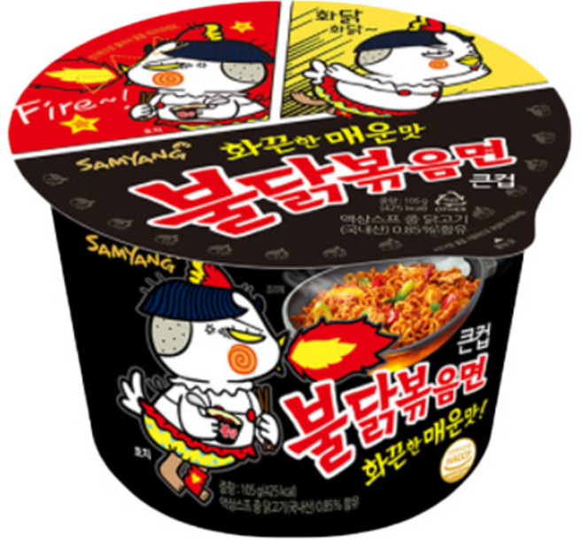 불닭볶음면 큰컵 105g, 10개