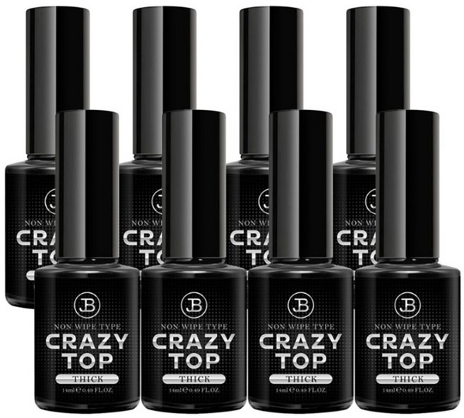 뷰젤 오빠 탑젤 논와이프 세트, 8개, 14ml, 010.진비크레이지탑젤 띡크