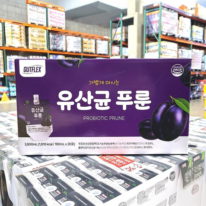 거트플렉스 유산균 푸룬 주스 180ml 20포, 180L, 20개