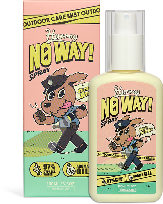 허레이 진드기 퇴치제 해충 방지 노웨이 스프레이 산책 미스트, 1개, 100ml