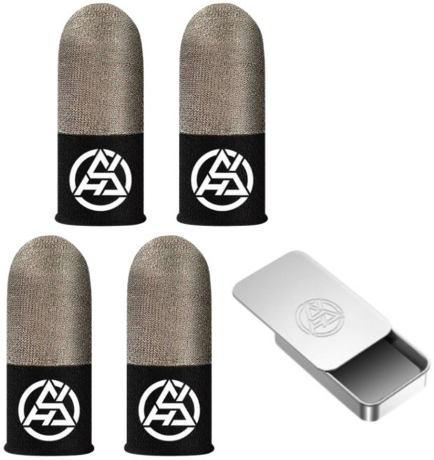 레오바니엘 게이밍골무 배그 스마트폰 게임용 장갑, 1개, 메탈실버